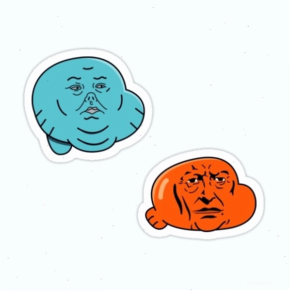 Gaming Face Gumball and Darwin meme