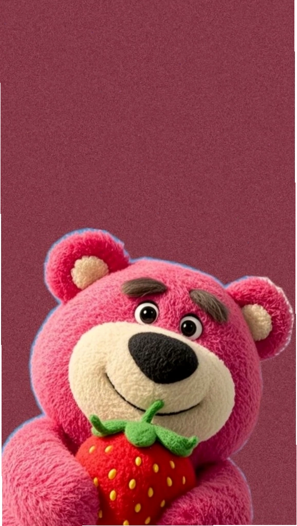 Gấu Lotso ôm dâu tây đáng yêu