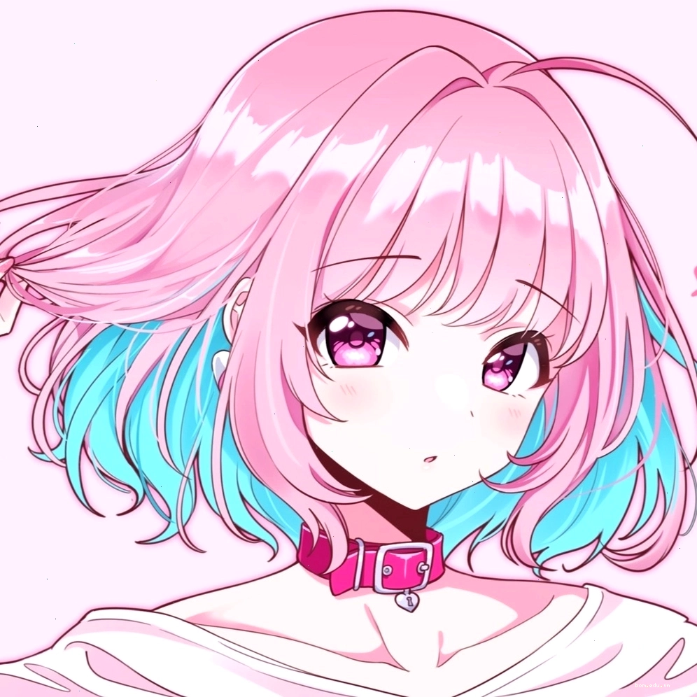 Hình ảnh anime màu hồng cute lấp lánh với hiệu ứng ánh sáng