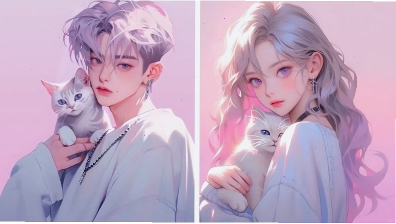 Hình ảnh avatar đôi anime minh họa sự đồng điệu và thấu hiểu
