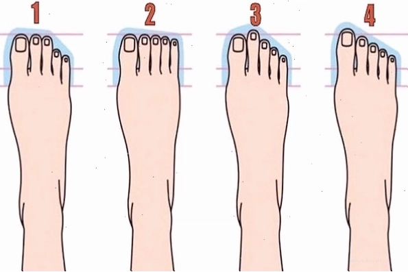 Hình ảnh bàn chân với các ngón chân có độ dài khác nhau