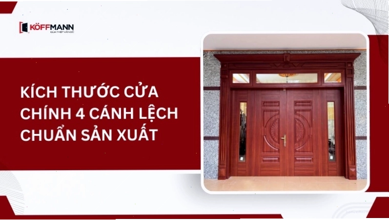 Hình ảnh minh họa sự khác biệt giữa kích thước cửa chuẩn và lệch chuẩn