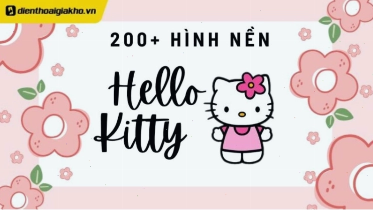 Hình nền Hello Kitty màu hồng dễ thương