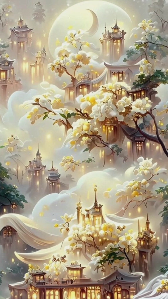 Hình nền lâu đài vàng ngọc vinh hoa cho người mệnh Kim