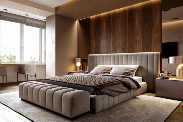 Kê giường ngủ cân đối hai bên để tạo sự hài hòa