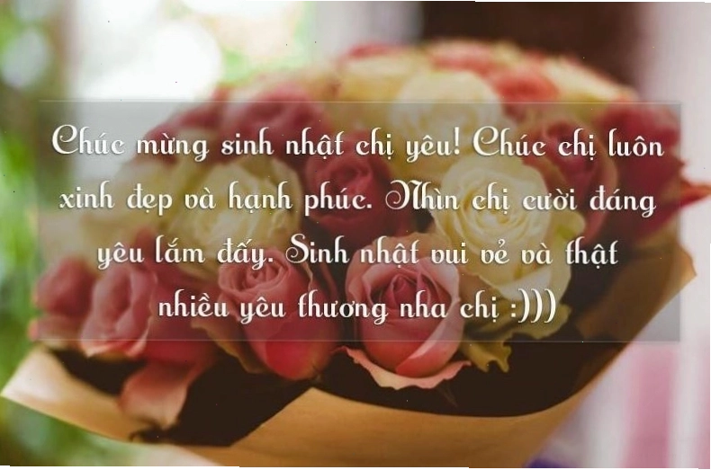 Mẫu thiệp chúc mừng sinh nhật chị gái