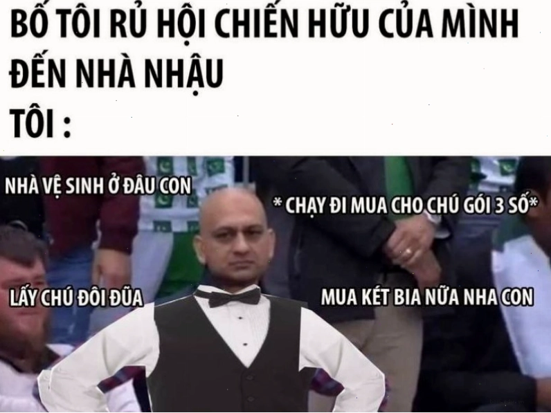Meme chống nạnh phiên bản dễ thương với nhân vật hoạt hình