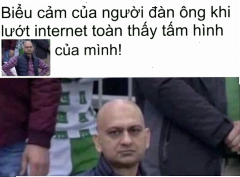 Meme chống nạnh với biểu cảm bất lực và suy tư