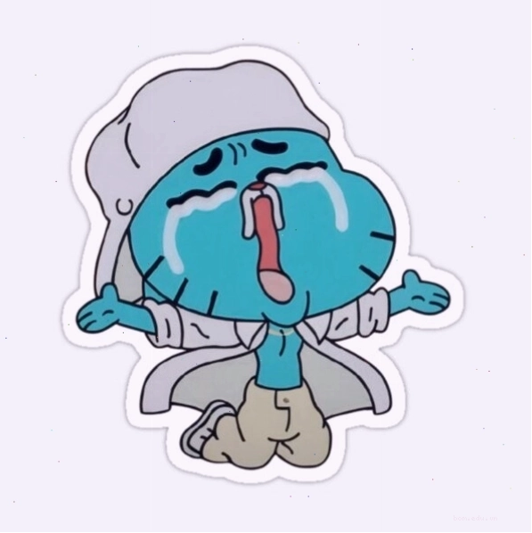 Meme Gumball khóc