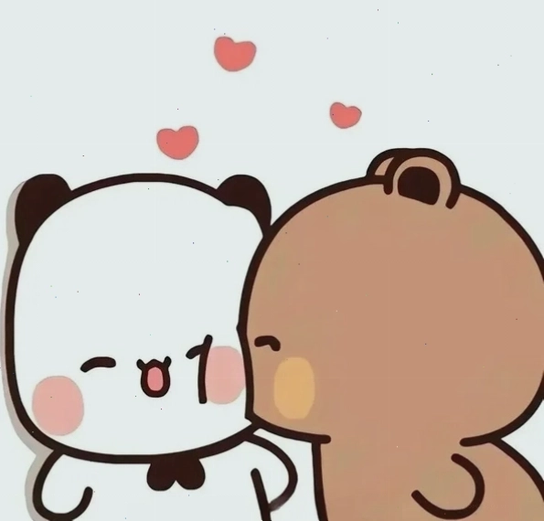 Meme hôn nhau với lời nhắn nhủ dễ thương