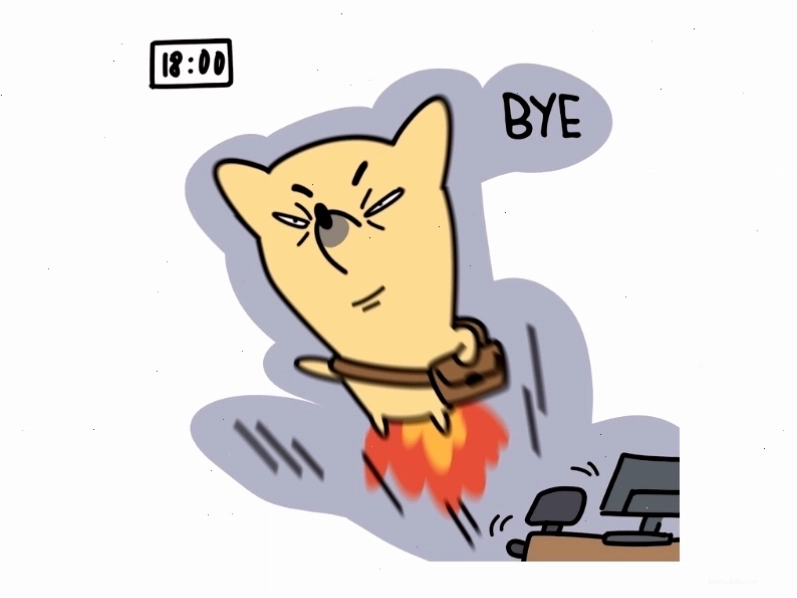 Meme miêu tả trạng thái sau giờ làm việc