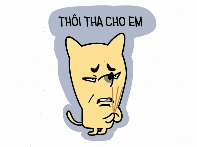Meme thể hiện sự mệt mỏi và xin tha thứ