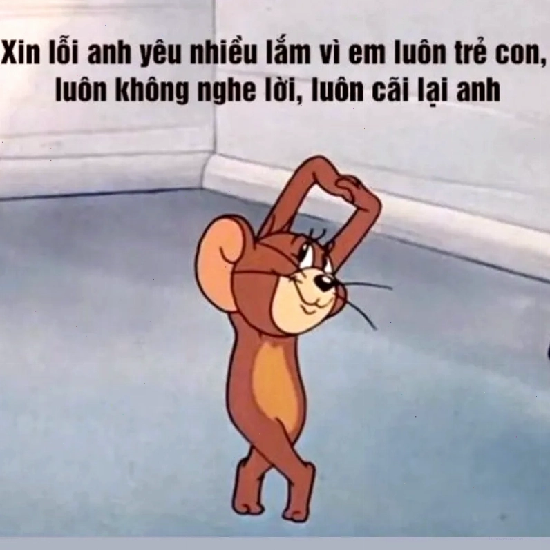 Meme xin lỗi người yêu khi làm sai
