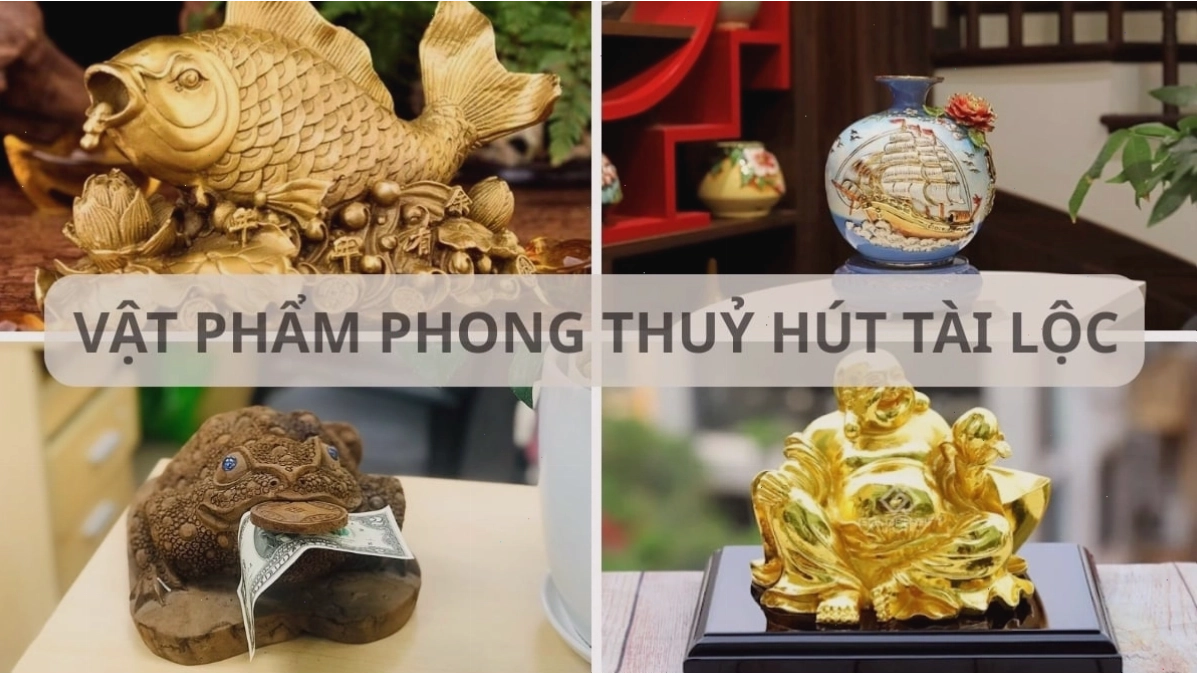 Tổng hợp các vật phẩm phong thủy phổ biến giúp hút tài lộc và may mắn