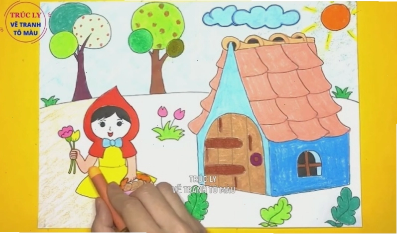 Hoàn thiện và tô màu tranh chibi nhân vật cổ tích