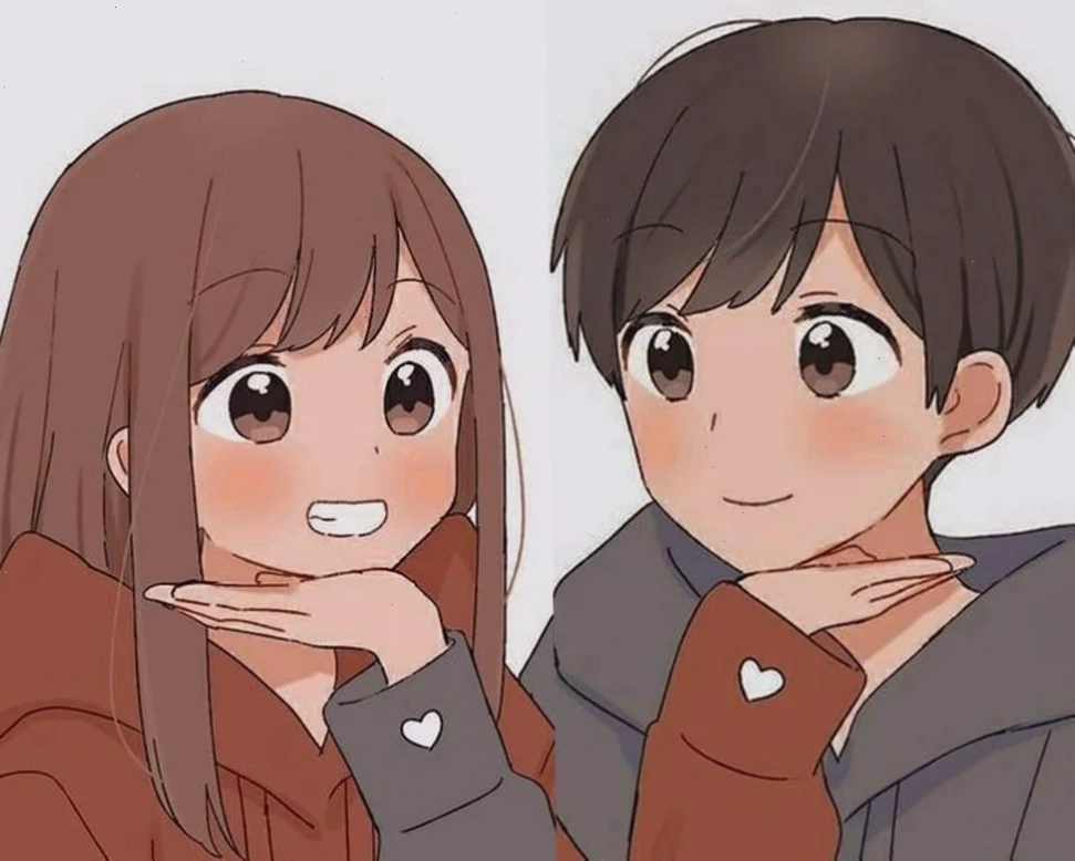 ảnh avatar anime cặp đôi tình cảm dưới ánh hoàng hôn rực rỡ